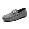 Classic Retro Green Men's Loafers Shoes Flats Handmade Suede Moccasin Casual Shoes Men Slip-on Driving Footwear mocasines hombre