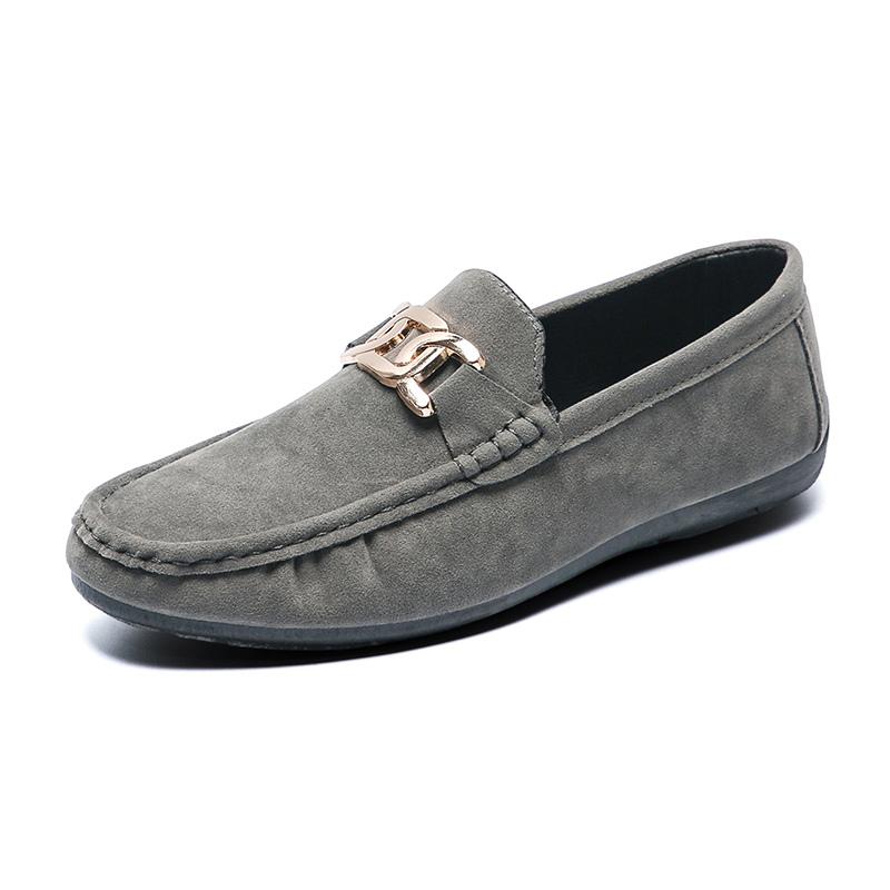Classic Retro Green Men's Loafers Shoes Flats Handmade Suede Moccasin Casual Shoes Men Slip-on Driving Footwear mocasines hombre