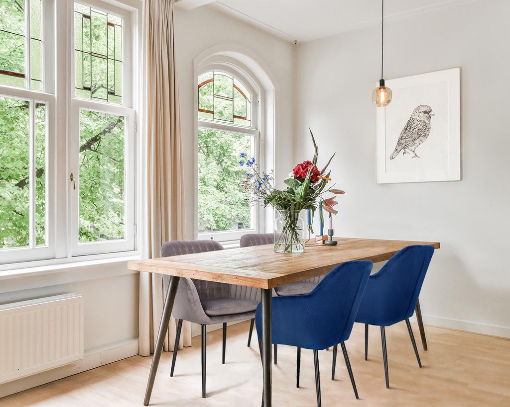 Emilia Velvet UPHOLSTERED CHAIR, dark gray, METAL LEGS