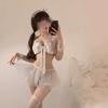 Sexy lingerie sexy sweet bow dew milk sweet beautiful woman servant hollow mesh transparent uniform women's suit