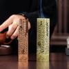 Antique Heart Sutra Bronze Incense Burner - Vertical & Retro Alloy Holder for Stick Incense