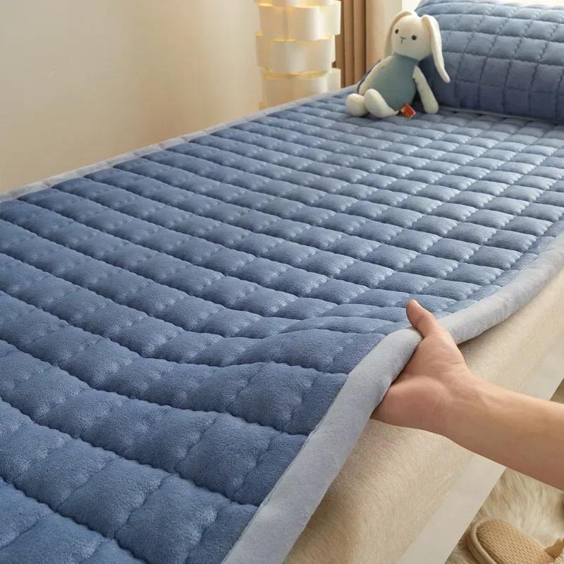 1PC Multi Size Soft Thin Mattress Printed Class A Milk Flour Mattress Solid Color Mattress Tatami Student Dormitory Rental House