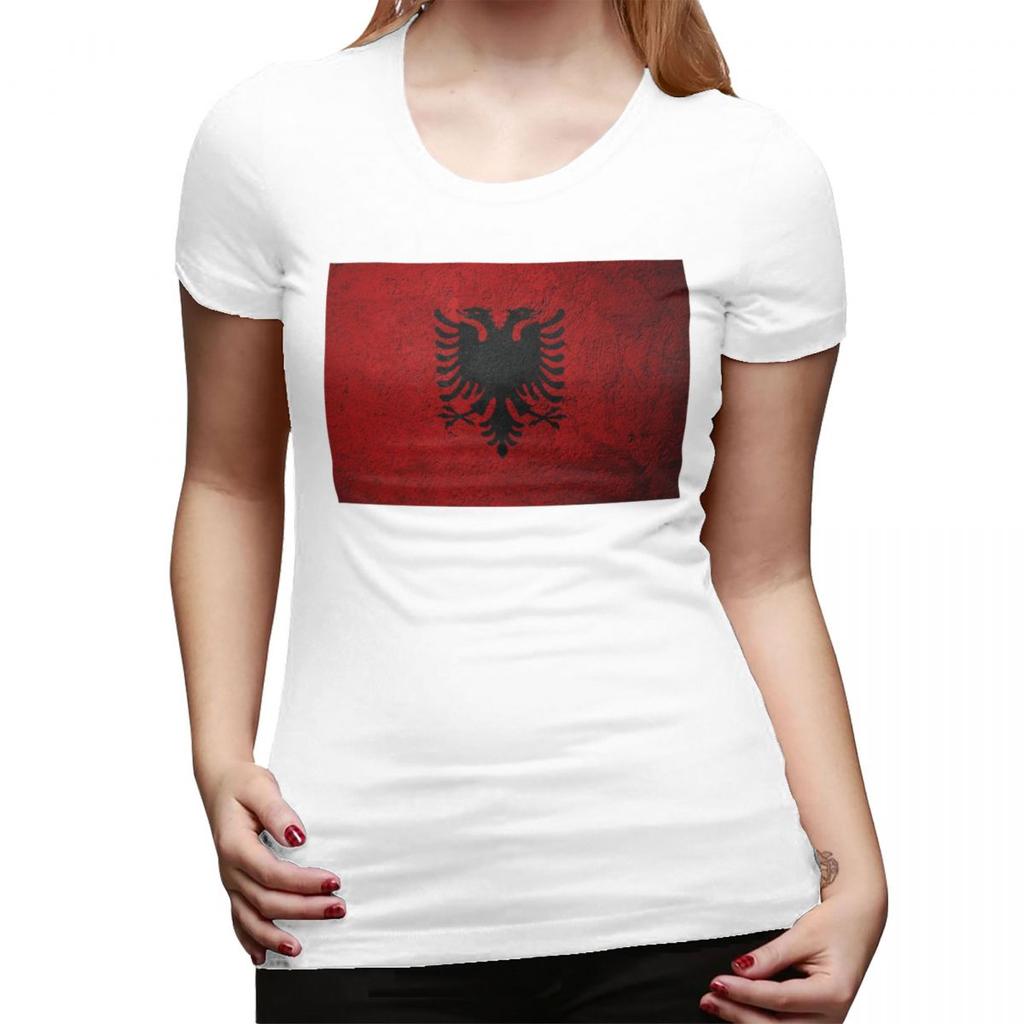 Albania Flag 04 TShirt for Women ONeck Streetwear T Shirts Womens Tees Short Summer Clothes Tops