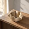 Flower-Shaped Valet Tray Wear-Resistant Leather Folded for Dresser