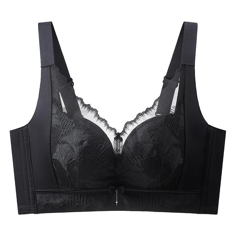 Small Bust Lift and Enlarge Non-magnetic Bra Anti-sagging and Shaping Lace Underwear