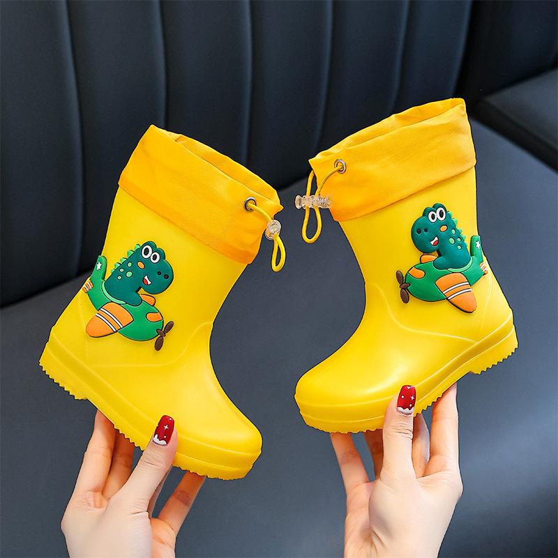

Boys Waterproof Rain Boots, Girls Lightweight Anti-slip Water Shoes, Water Shoes 18-19 жёлтый
