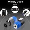 Xiatiaosann Speakon Adapter 4 Pole Speakon Connector Male TS Female Audio Plug for Neutrix Speakon NA4LJ NA4LJX NL4MP NL4MPR NL4FC NL4FX 4pcs - 6.35mm