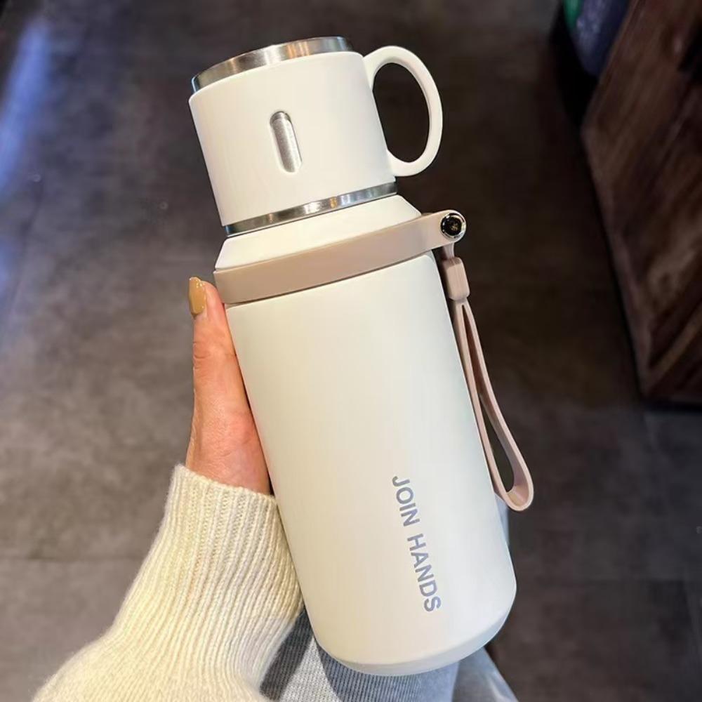

Tea Water Separation Sports Insulated Kettle 316 Stainless Steel Thermos Bottle Camping белый
