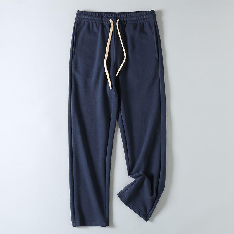 Original Export Surplus Cotton Blend Terry Casual Pants Solid Color Japanese Style Loose Fit Sports Sweatpants for Men