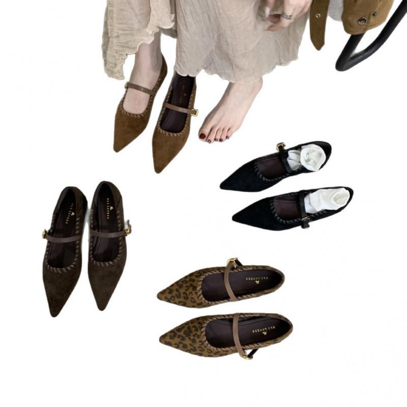 2025 autumn and winter new retro Mary Jane women's shoes soft-soled shoes inner height increase 4CM single shoes femininity flat shoes