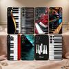 Retro P-Piano Vibe Fodral För Samsung S25,S24,S21,S22,S23,S30,Ultra,S20,FE,Lite,10,9,Svart Fodral