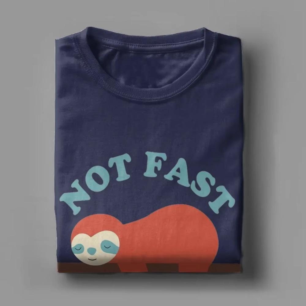 Not Fast Not Furious T Shirt Men's 100% Cotton Creative T-Shirts Crewneck Tee Shirt Short Sleeve Tops Gift