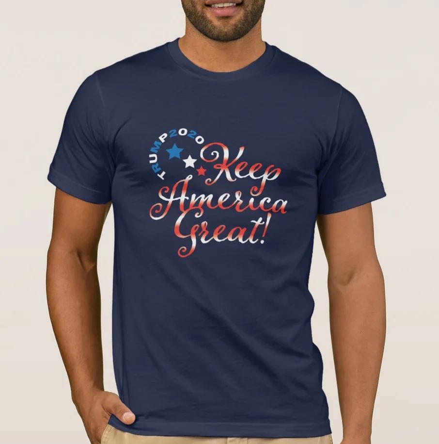 Keep America Great Fashion Stars and Stripes Font T Shirt New 100 Cotton Short Sleeve ONeck Tshirt Casual Mens Top