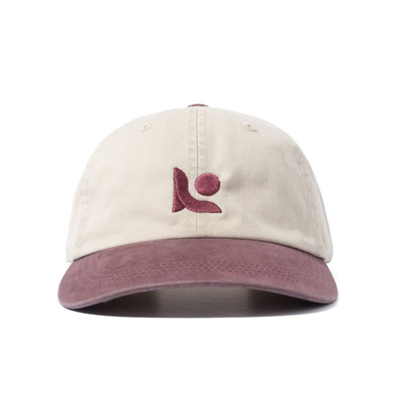 ROIDESROIS Embroidered Symbol Logo Two-Tone Ball Cap (Burgundy)
