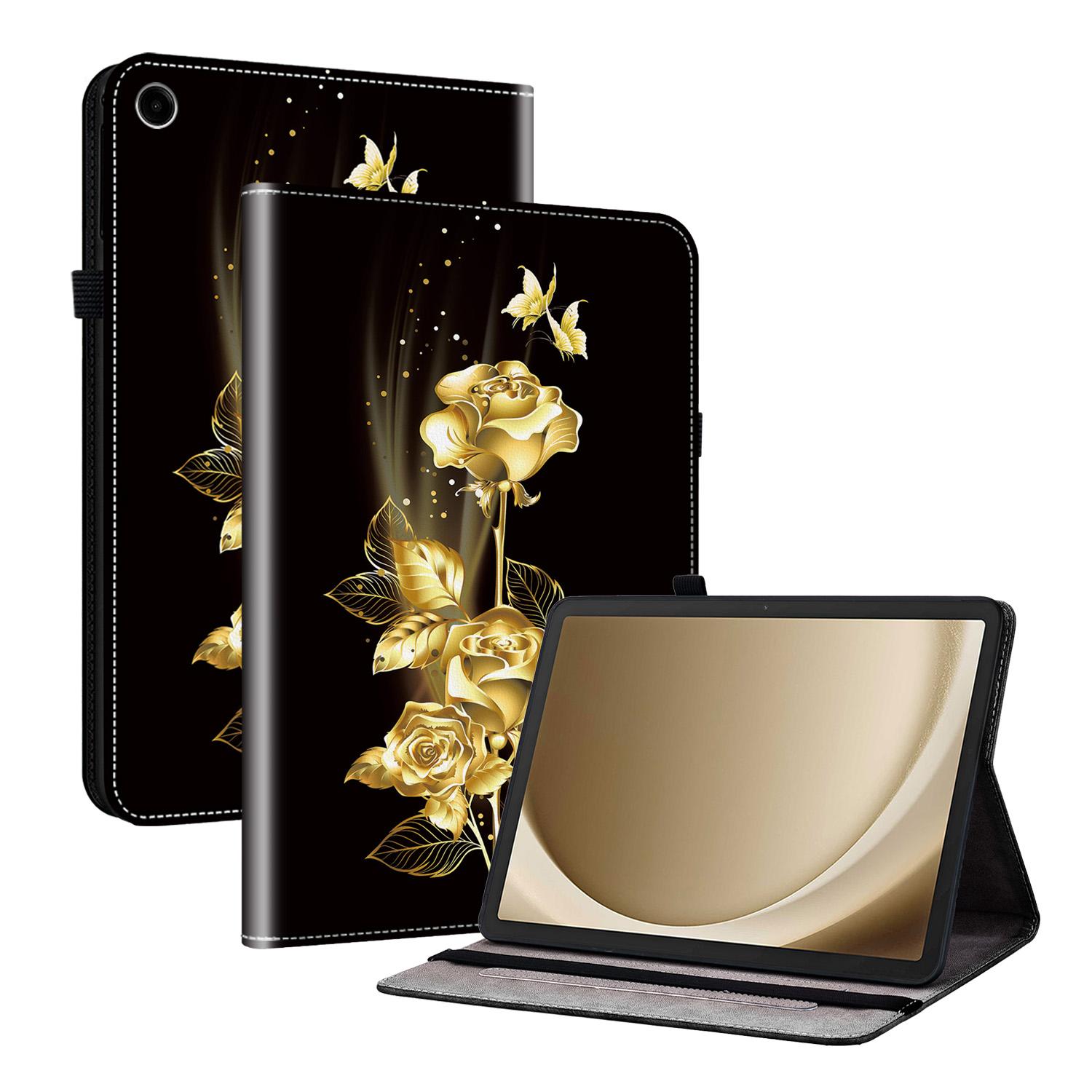 

For Samsung Galaxy Tab A11+ Leather Case Pattern Printed Stand Tablet Cover with Card Slots B