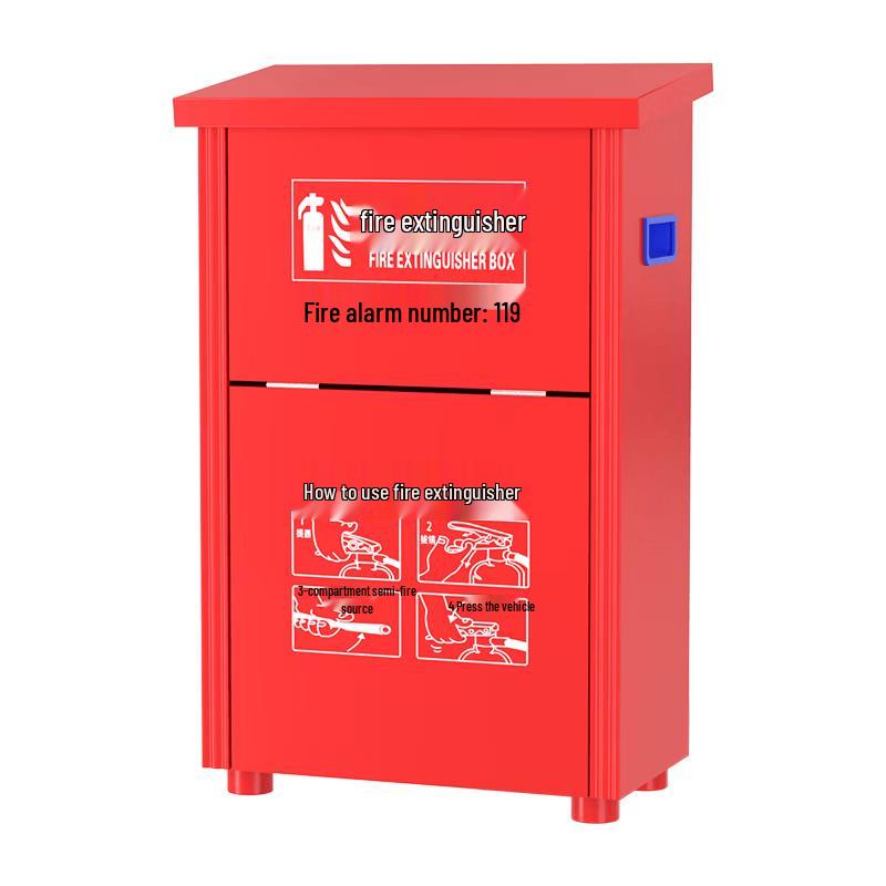 Commercial Double 5kg Fire Extinguisher Storage Box красный