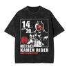 Washed T Shirts Kamen Rider Wizard Heisei Rider Anniversary Hip Hop Vintage TShirt Oversize Streetwear Summer Tees for Men