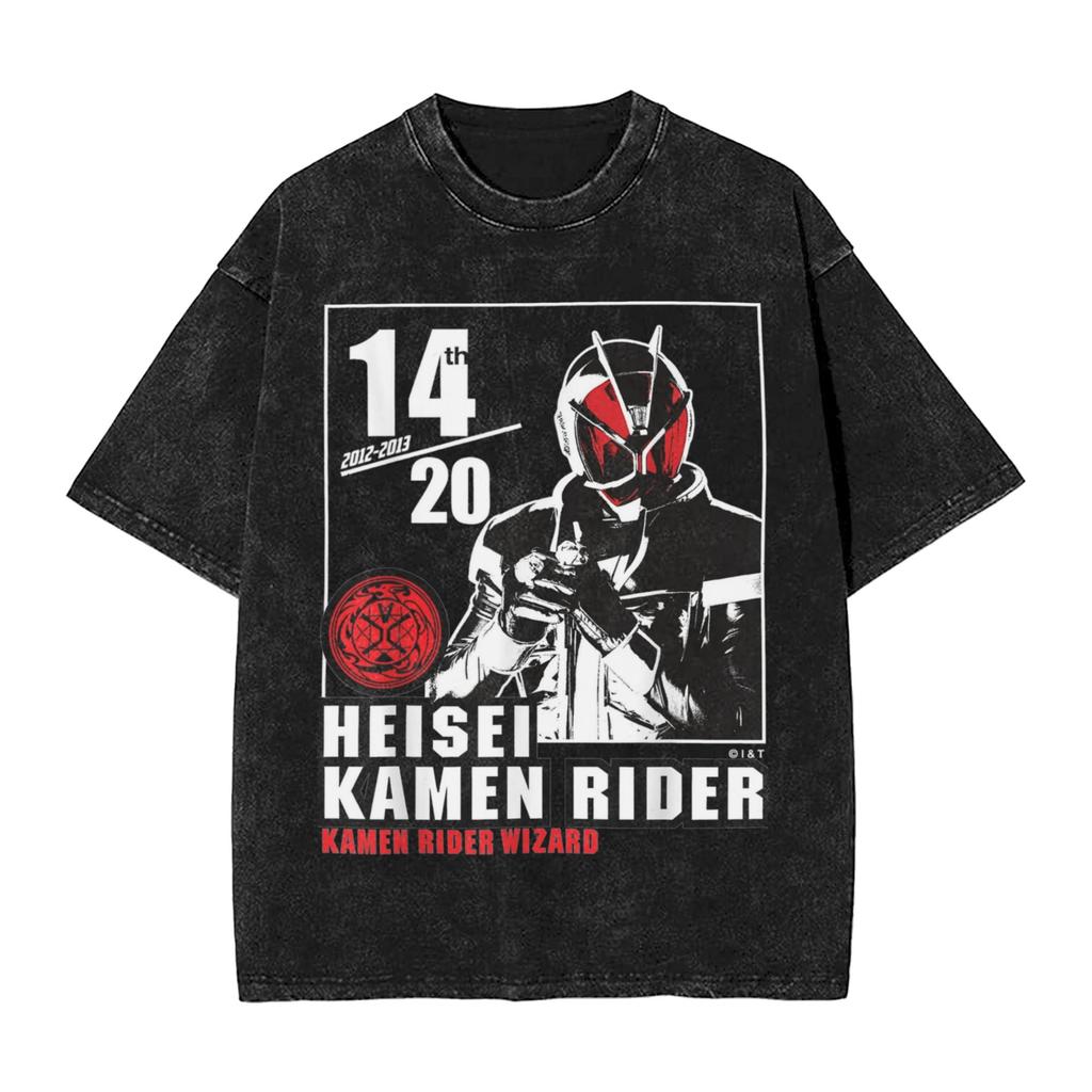 Kamen Rider Comic Cover Washed T Shirts Streetwear Hip Hop Vintage TShirt  Tee Shirt for Men Women 100 Cotton Street Graphic