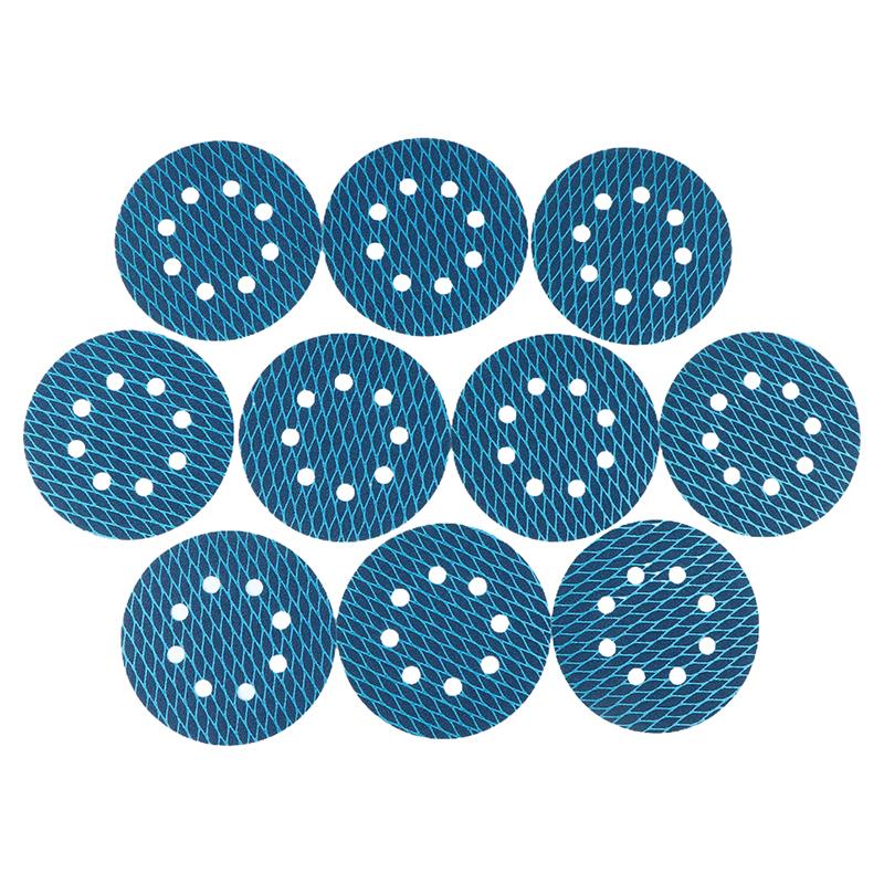 10Pcs Of 5-Inch 8-Hole Diamond-Shaped Sanding Discs With Adhesive Backing, Available In Grits 60-400 For Woodworking