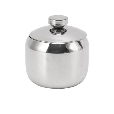 Condiment Jar with Lid 304 Stainless Steel Seasoning Container Pot for Spice Salt Sugar