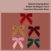 Velvet Bows for Christmas Tree 24 Pieces Ornaments Rustic Velvet Bows for Christmas Tree for Garlands Gift Wrapping Weddings