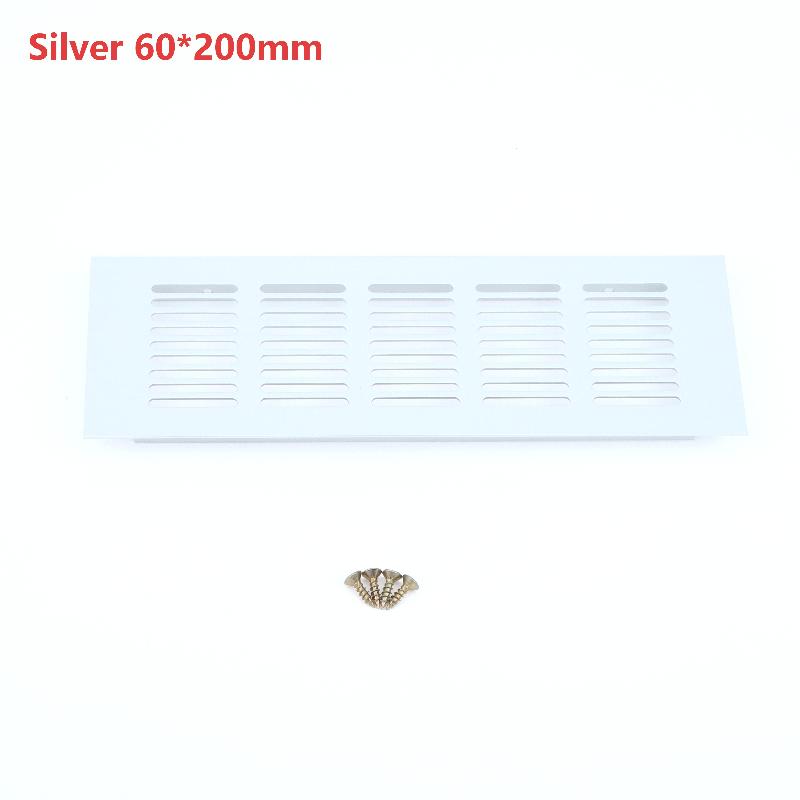 Aluminum Alloy Ventilation Grilles Rectangular Air Vent Cover Heat Dissipation Vent Panel For Wardrobe Cabinet Furniture Door