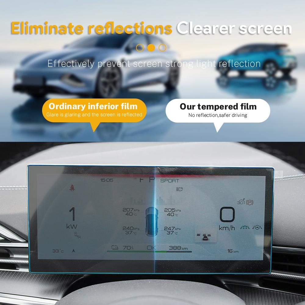 Tempered Glass Screen Protector for BYD Seal 2023-2025 Instrument and Navigation Display