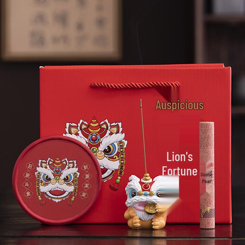 Creative Lion Incense Holder - Personalized High-End Business Gift & Event Souvenir