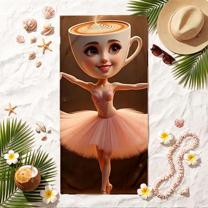 Ballerina Cappuccina Weiches Strandtuch Stilvolles Strand- und Poolhandtuch für den Sommerurlaub am Meer Reisen