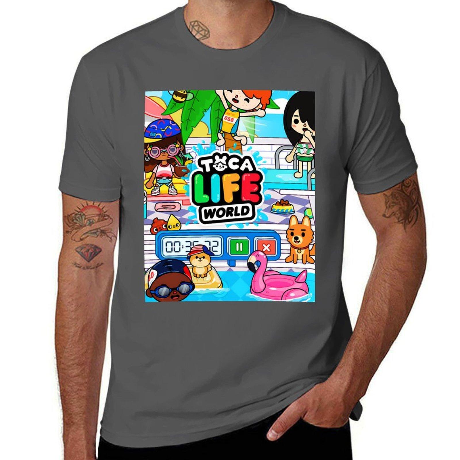 

Toca Boca - Toca Life World T-Shirt man t shirts for men casual cotton tshirt 100% funny t shirts man T-Shirt 4XL