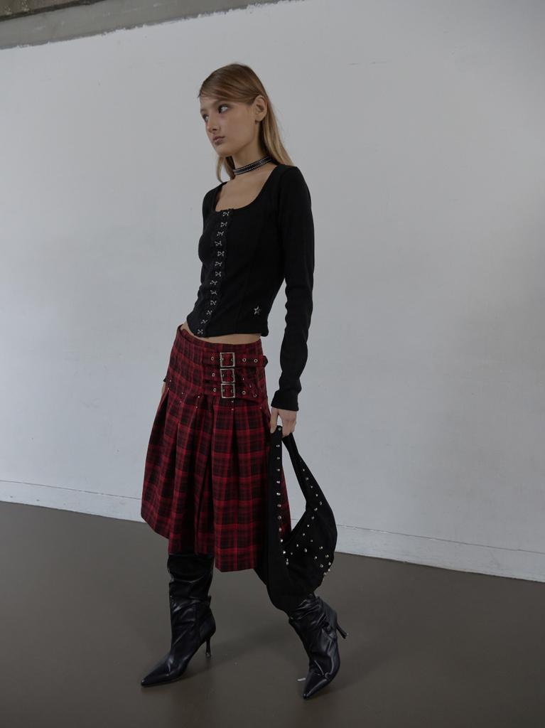 SETUP-EXE Check Buckle Wickelrock / Rot
