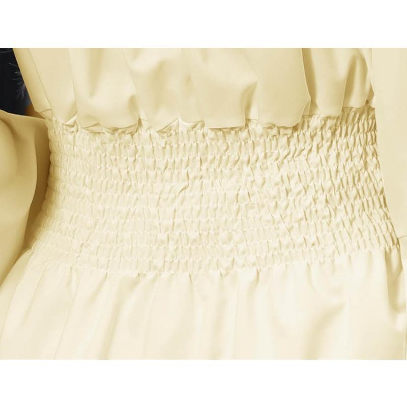 Módní Elegantní Dámská Blůza s Odkrytými Rameny Dlouhý Rukáv Plisovaná Slim Fit Elastický Pás Košile Kancelářský Streetwear Ležérní Jednoduché Sladké Jednobarevné Topy