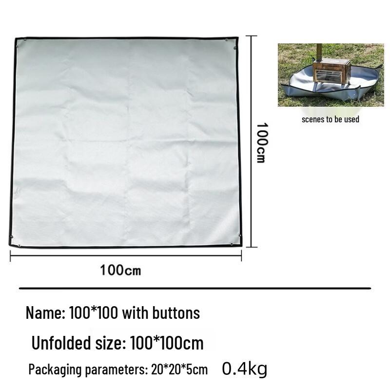 ZISIZ Outdoor Camping Tent Wood Stove Fireproof Cloth