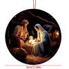 Elegant Acrylic Nativity Ornament Handmade Birth Hanging Ornament Accessory Enhancing Christmas Atmosphere