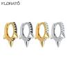 925 Silver Needle Punk Spike Rivet Hoop Earrings for Women Huggie Earrings Ear Cuff Piercing Earring Gothic Jewelry