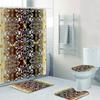 Geometric Grecian Key Meander Mandala Pattern Shower Curtain And Rug Set Abstract Geometric Bathroom Mats Rugs Toilet Decor Mat
