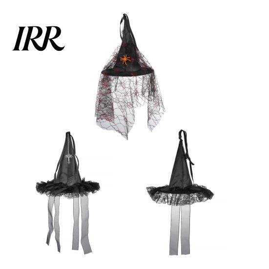Decorative Spider Pendants Halloween Witch Hat Hanging Decor, Web Ribbon Prop Party Streamers for Party, Dark Wizard Costume Accessory Masquerade