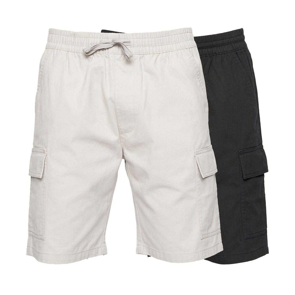 Crosshatch Mens Kathos Cargo Shorts (Pack of 2)