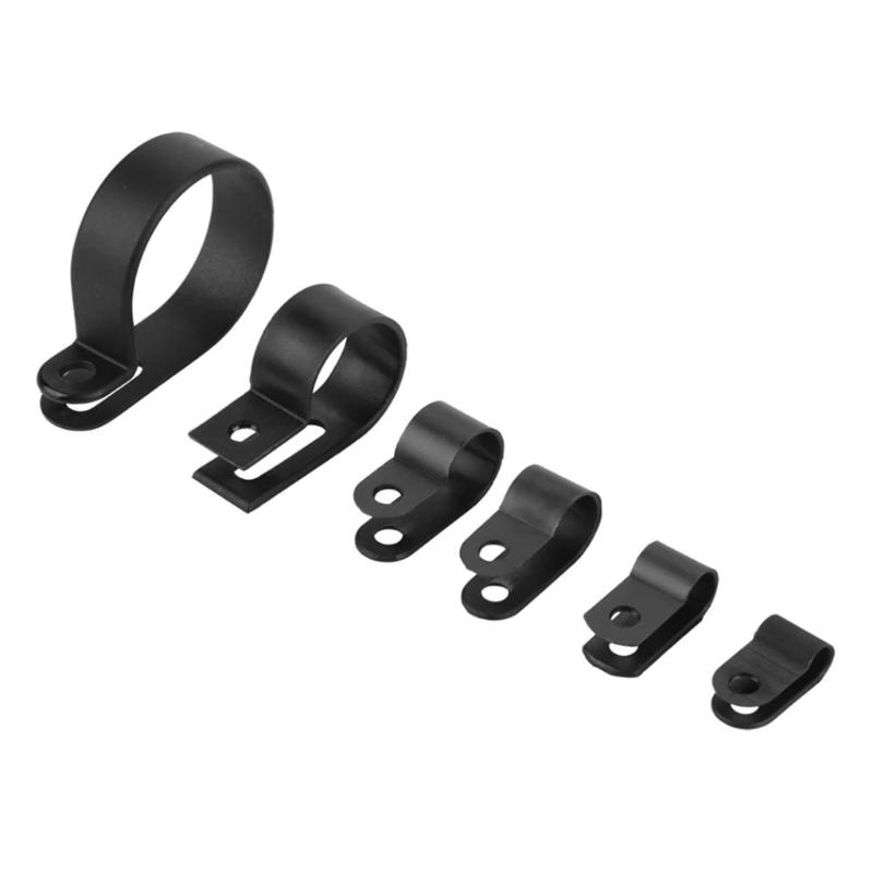 Set of 200 Nylon Wire Clip Convenient Black Cable Clamps Nylon Clip Assortment for Cable Organization Wire Managements