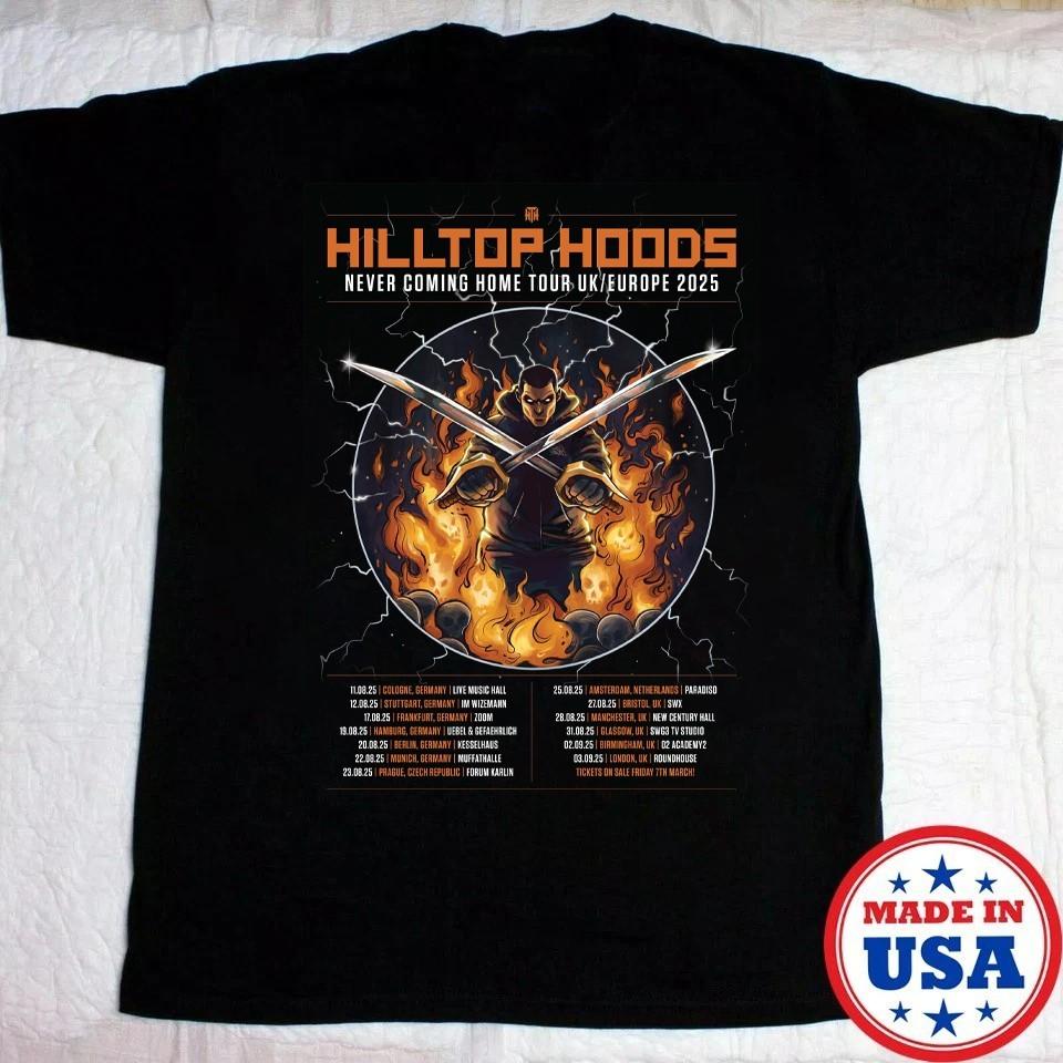 HILLTOP HOODS Band Black color full size shirt gift for fan MI972 S