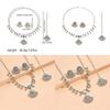 Ethnic Fusion Necklace And Earring Set With Tassel Accents For Wedding Fashion Jewelry