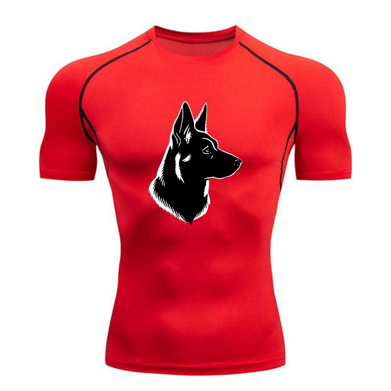 Men's Compression Athletic Workout T-Shirt, German Shepherd