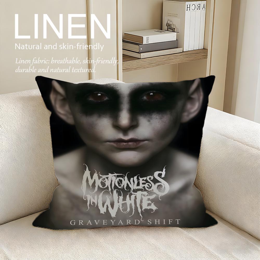 

Music Motionless In White Cushion Cover Pillowcase Set Pcs x x Breathable Washable Sofa Cushion Cover 30X30cm