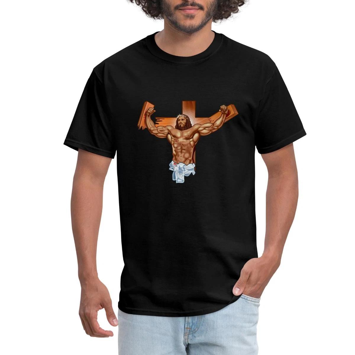 Funny Jesus Gym Men s T-Shirt XXL
