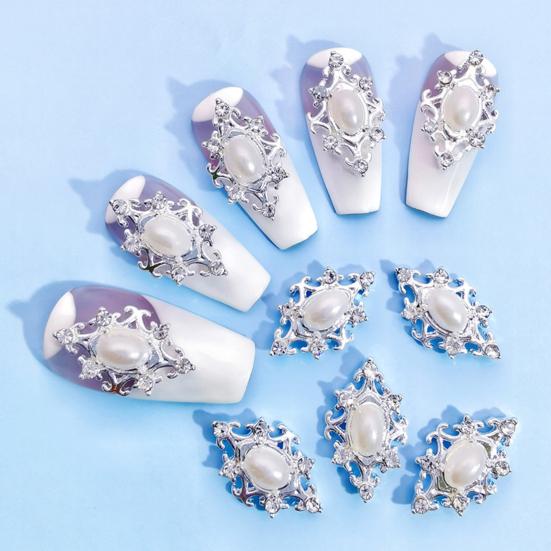 Yousheng 10Pcs/Bag Nail Rhinestones Crowns Dollars Manicure Design Alloy 3D Nail Art Decorations for Nail Design