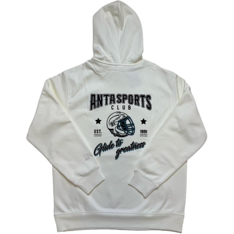 Anta Sports Lifestyle Series Hooded Sweatshirt Unisex Sweatshirt Ivory-White 152548706N-1
