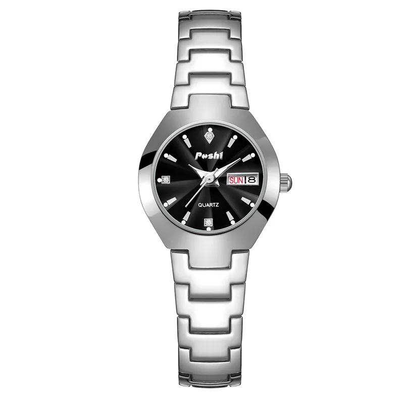 Luxury Women Watch Small Size Business Ladies Quartz Wristwatch Stainless Steel Band Waterproof Calendar Week Female Clock