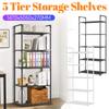 5-nivås Justerbara Förvaringshyllor Kraftig Hyllställ 66 Lbs Kapacitet Stående Hylla för Skafferi Köksskåp Ny