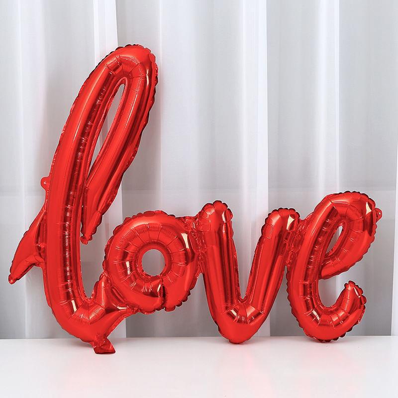 Valentine's Day Love Background Wall Decoration Aluminum Film Balloon Love Balloon Bear Balloon