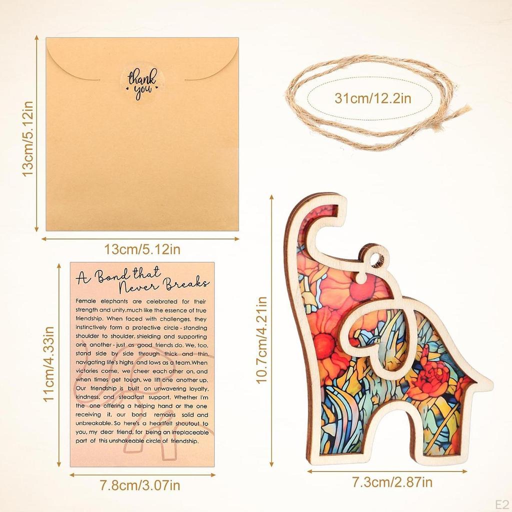 Elephant Decor Item with Card for Women, Birthday Gifts